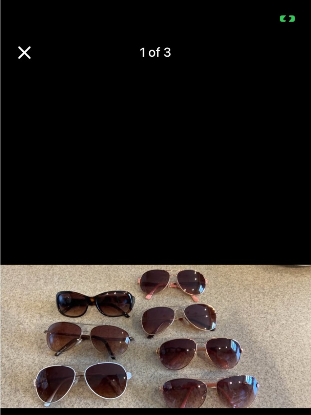 Women’s Sunglasses - Brown Gradient & Gold Accents (7 total)